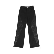 Darling You're Bad Women Leather Point String Pants Black