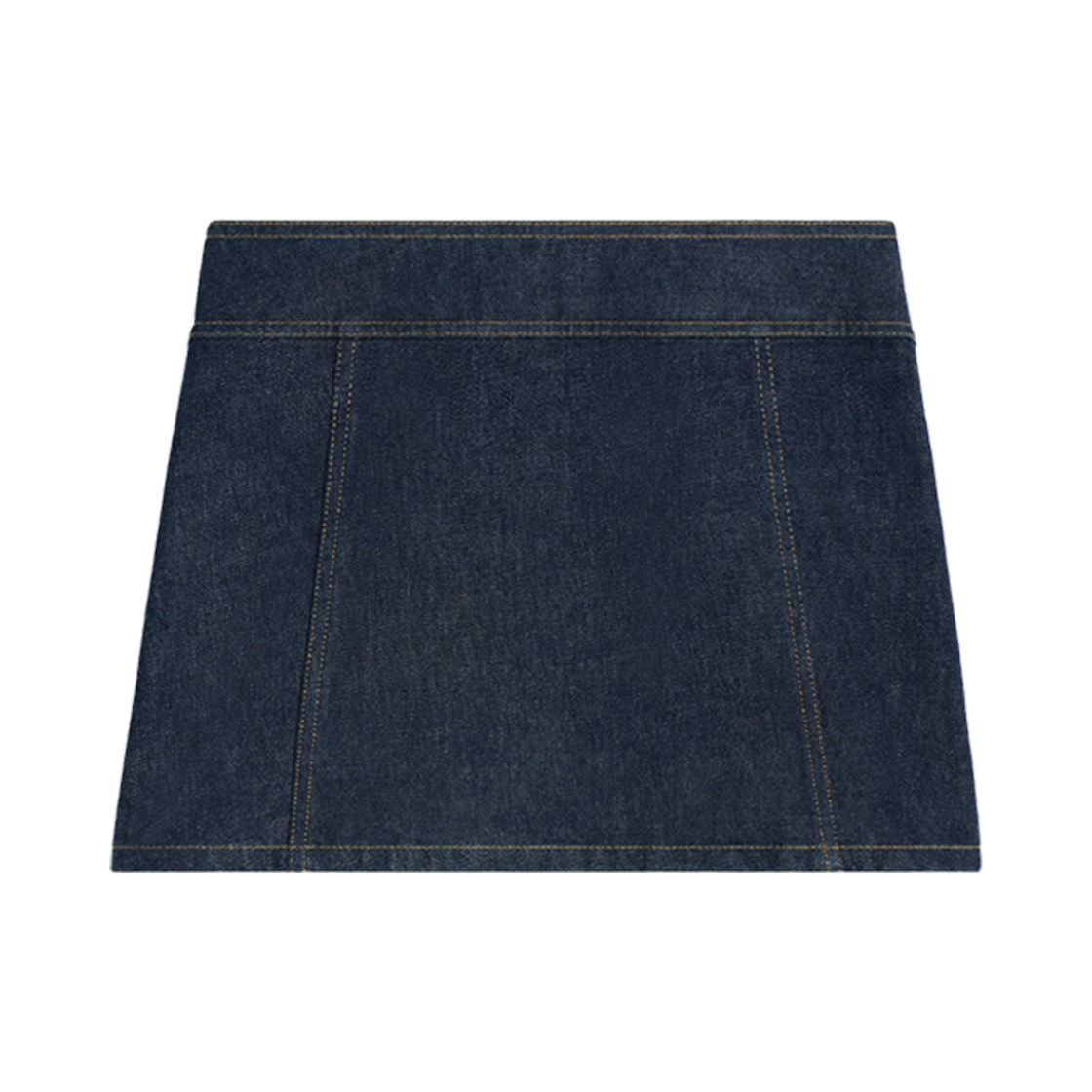 (W) 셀린느 트라페즈 미니 스커트 린스 워시 데님 인디고 린스((W) Celine Trapeze Mini Skirt In Rinsed Wash Denim Rinsed) - 2