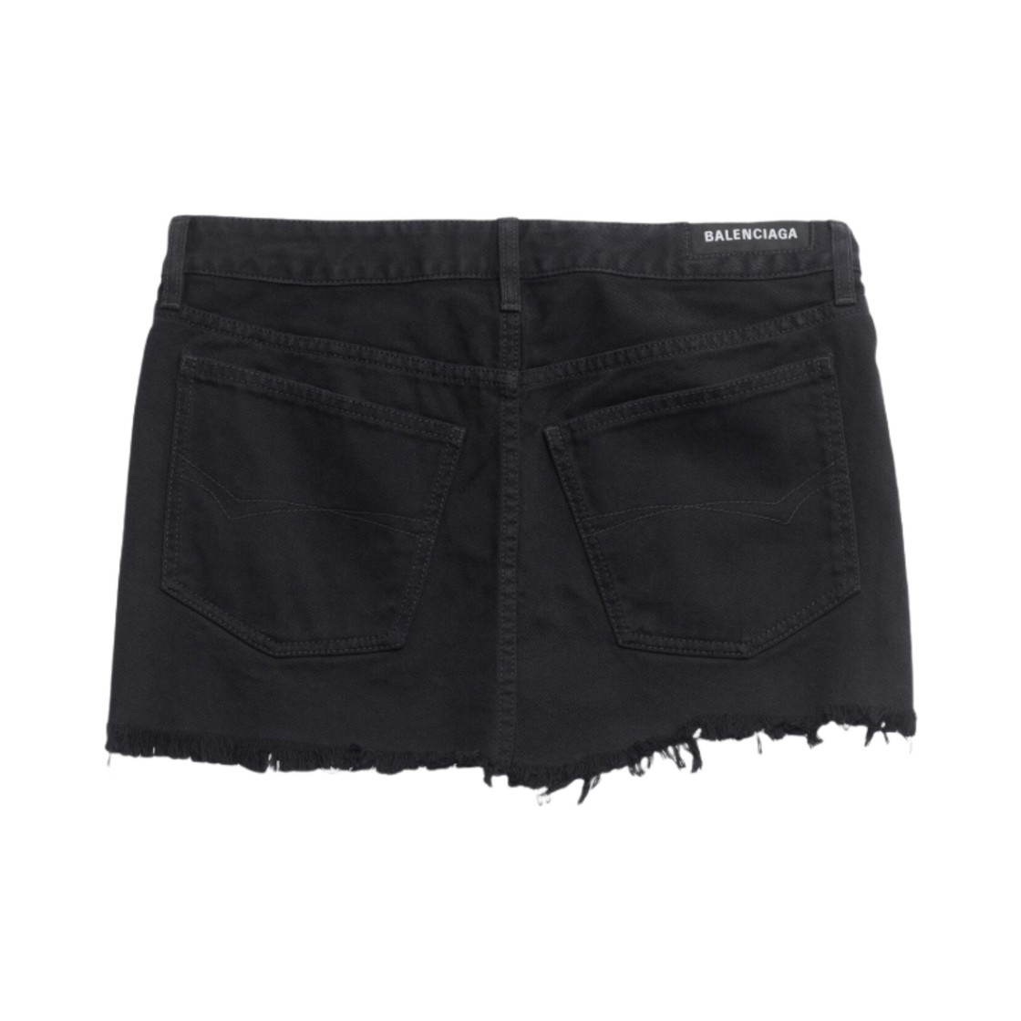 (W) 발렌시아가 컷 오프 스커트 블랙((W) Balenciaga Cut-Off Skirt Black) - 2