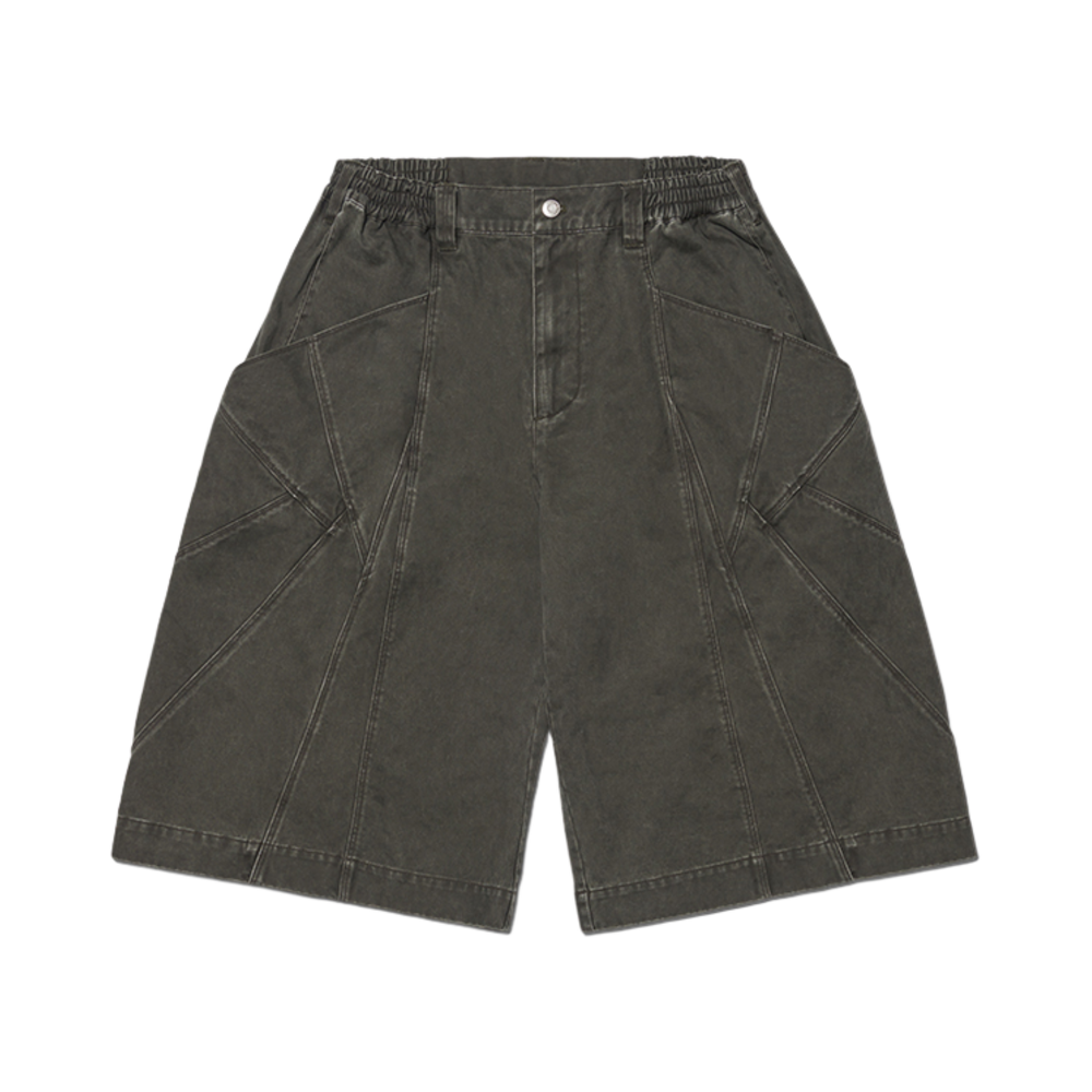 노매뉴얼 다이애그널 포켓 버뮤다 팬츠 워시드 차콜