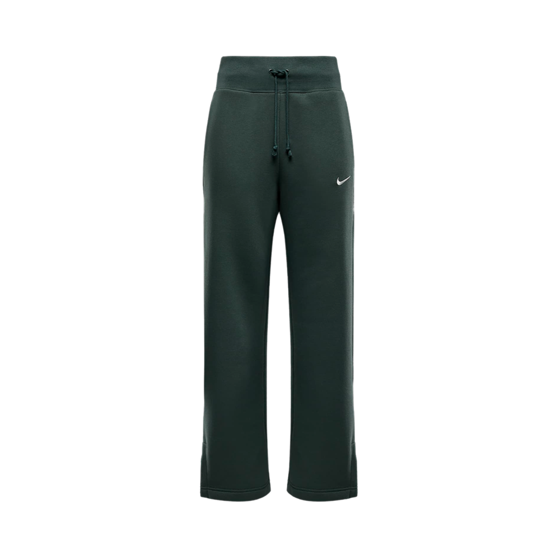 (W) 나이키 NSW 피닉스 플리스 하이 웨이스트 와이드 레그 스웨트팬츠 빈티지 그린 세일 - 아시아