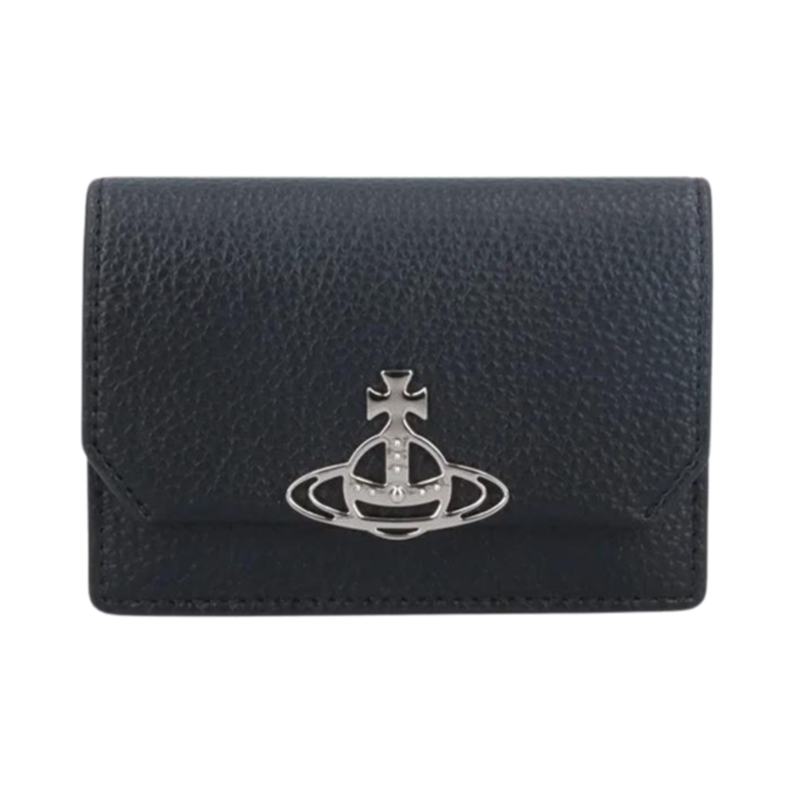 비비안 웨스트우드 오브 플라크 폴디드 월렛 블랙(Vivienne Westwood Orb Plaque Folded Wallet Black)