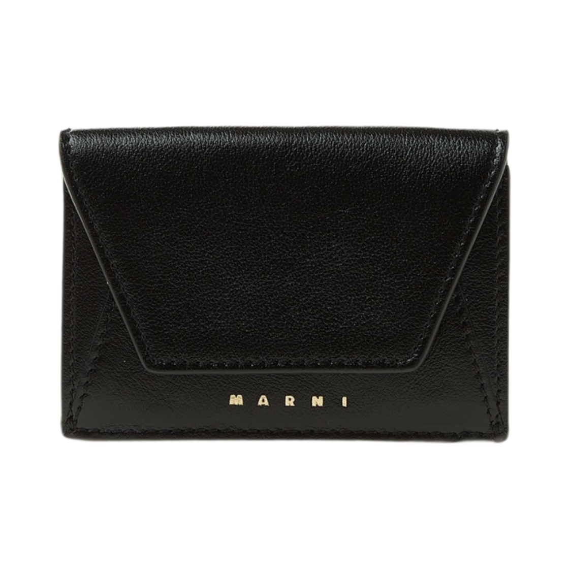 PFMO0056U1-P2644-ZO222 Marni Leather Tri-Fold Wallet Black - 대표 이미지 #1