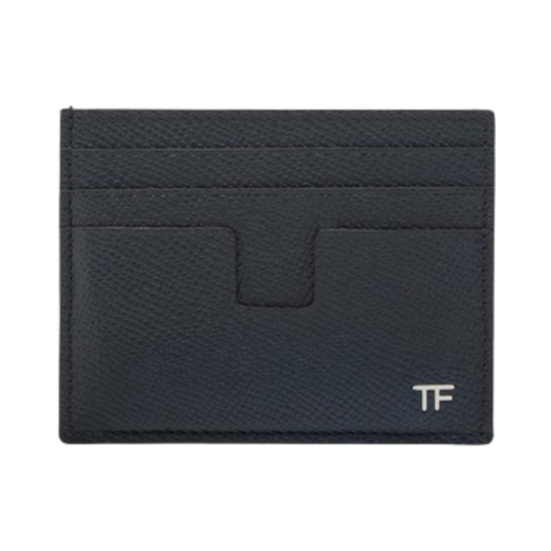 YM233-LCL081S-1L034 Tom Ford Small Grain Leather Card Holder Midnight Blue