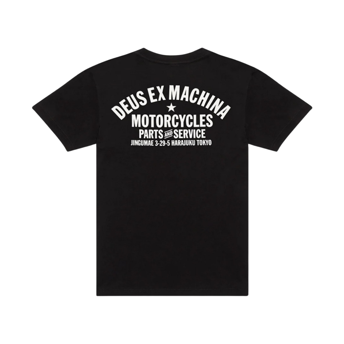 데우스 엑스 마키나 도쿄 하라주쿠 어드레스 티셔츠 블랙(Deus Ex Machina Tokyo Harajuku Address T-Shirt Black)
