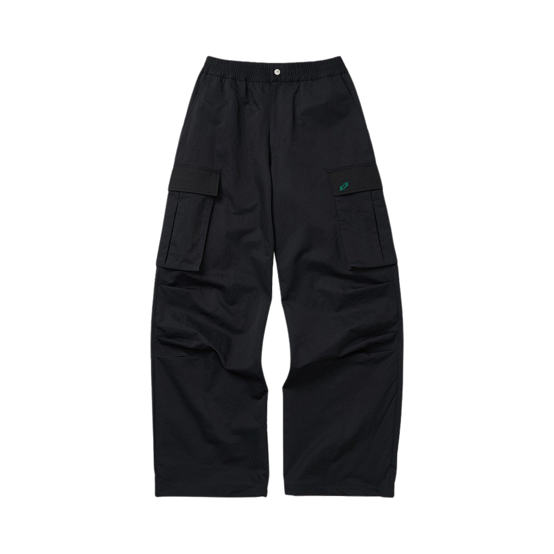 023_TIP THE IDENTITY PROJECT Needlepoint Tuck Cargo Pants Black