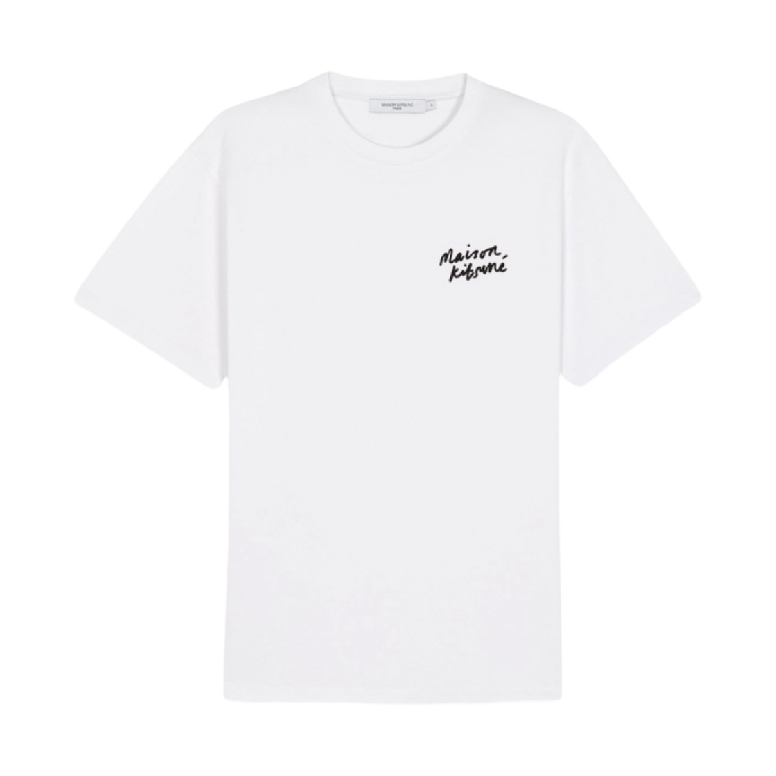 메종 키츠네 미니 핸드라이팅 클래식 티셔츠 화이트(Maison Kitsune Mini Handwriting Classic T-Shirt White) - 1