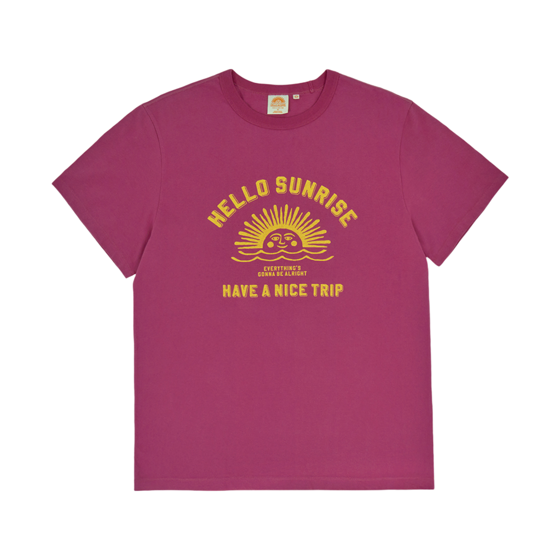 HS42SS003MP Hello Sunrise VTG Arch Logo Tee Magenta Pink - 대표 이미지 #1