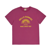 Hello Sunrise VTG Arch Logo Tee Magenta Pink