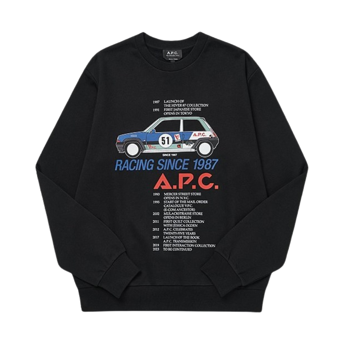 COFAX-H27812-LZZ A.P.C. Mack Sweatshirt Black