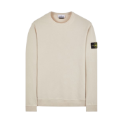 Stone Island 62420 Brushed Cotton Fleece Garment Dyed Crewneck Sweatshirt Stucco - 23FW