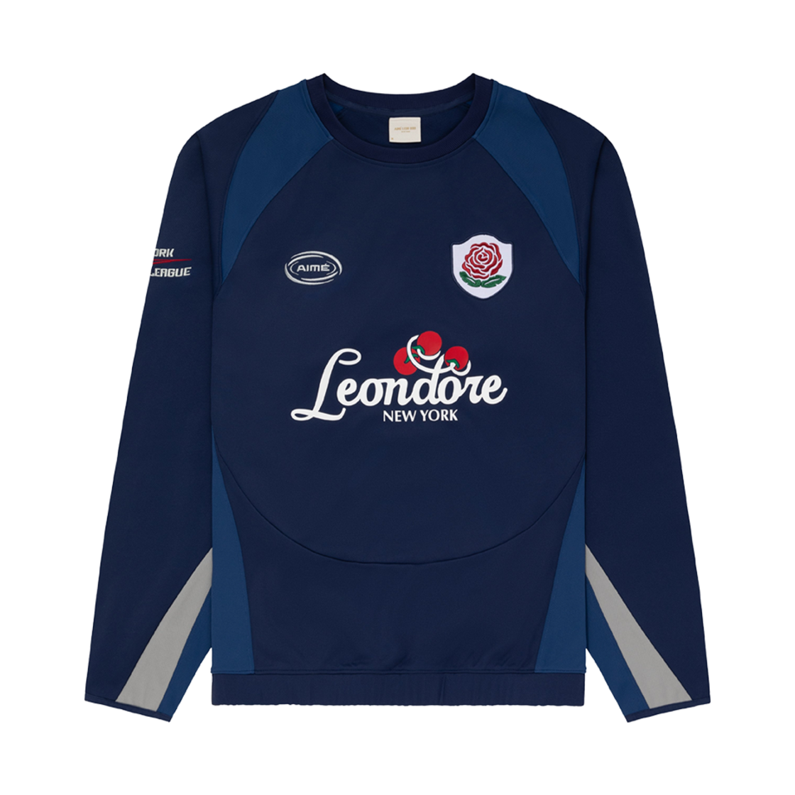 에메 레온 도르 팀 레온 퍼포먼스 크루넥 스웨트셔츠 미디벌 블루(Aime Leon Dore Team Leon Performance Crewneck Sweatshirt Medieval Blue)