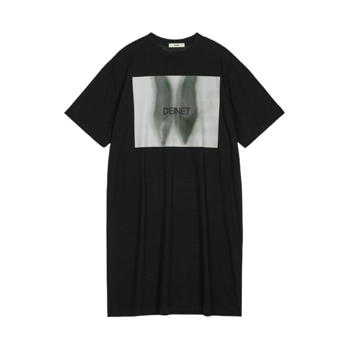 (W) 다이닛 프린팅 박시 드레스 블랙((W) Deinet Printing Boxy Dress in Black)