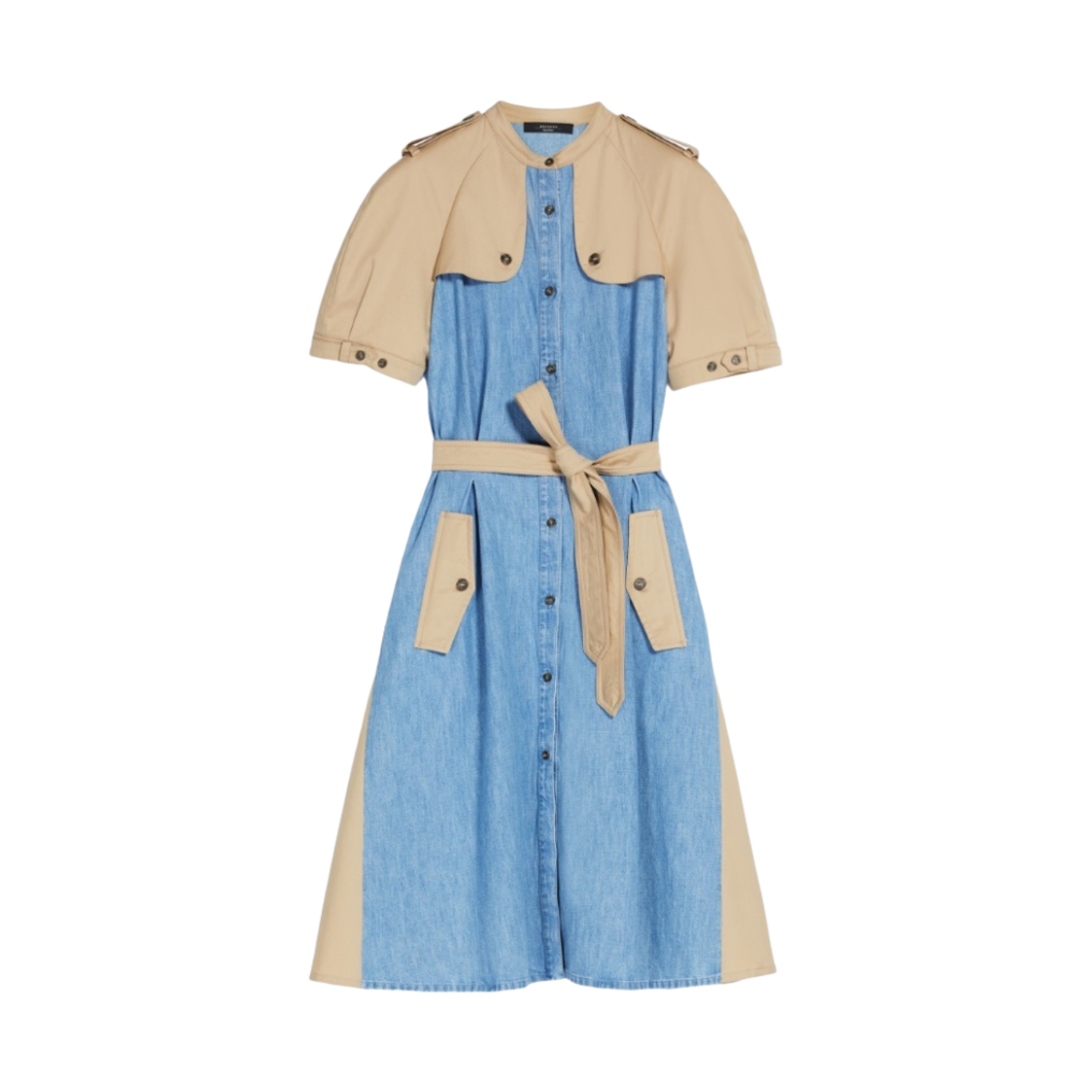 (W) 위켄드 막스마라 아뎁토 코튼 데님 드레스 허니((W) Weekend Max Mara Adepto Cotton Denim Dress Honey) - 1