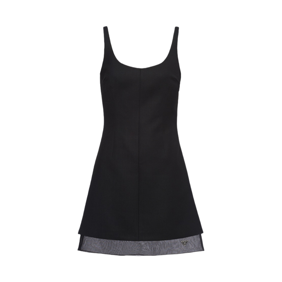 (W) 프라다 울 미니 드레스 블랙((W) Prada Wool Mini Dress Black) - 1
