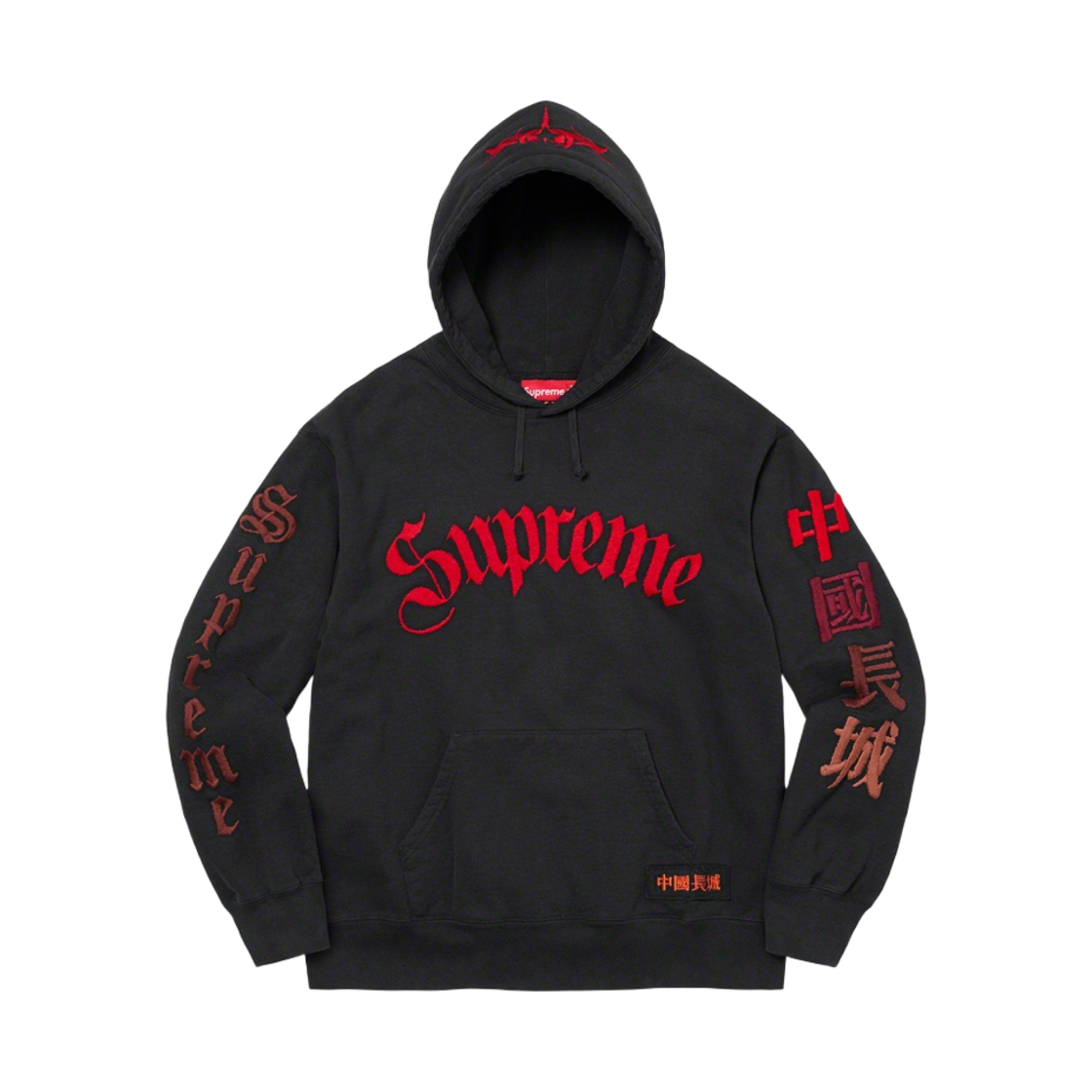 슈프림 더 그레이트 차이나 월 소드 후드 스웨트셔츠 블랙 - 22FW(Supreme The Great China Wall Sword Hooded Sweatshirt Black - 22FW) - 1