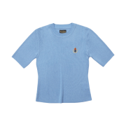 (W) Heritage Floss HFC Crest Football Half Sleeve Knit Sky Blue