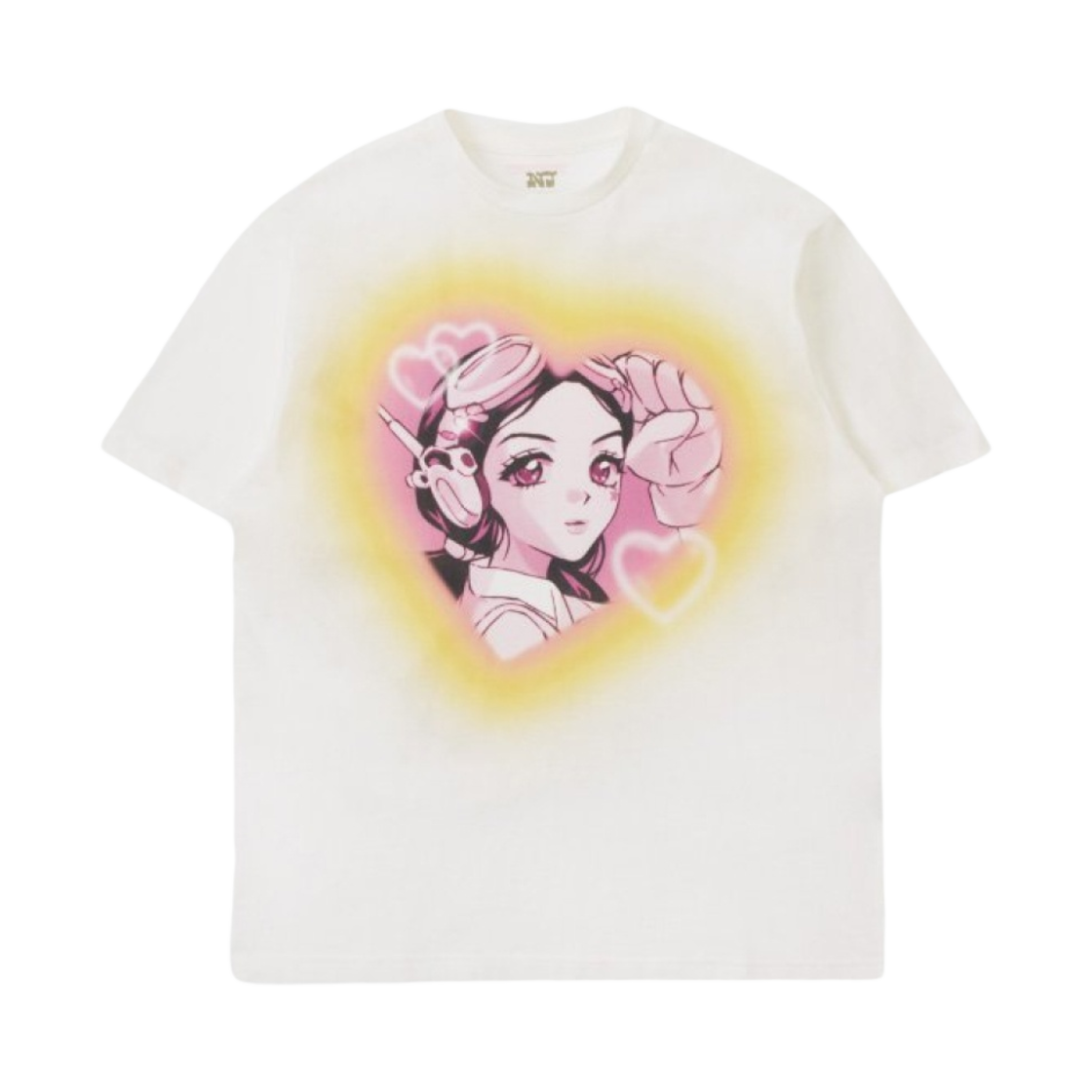 - NewJeans Get Up Short Sleeve T-Shirt Danielle White