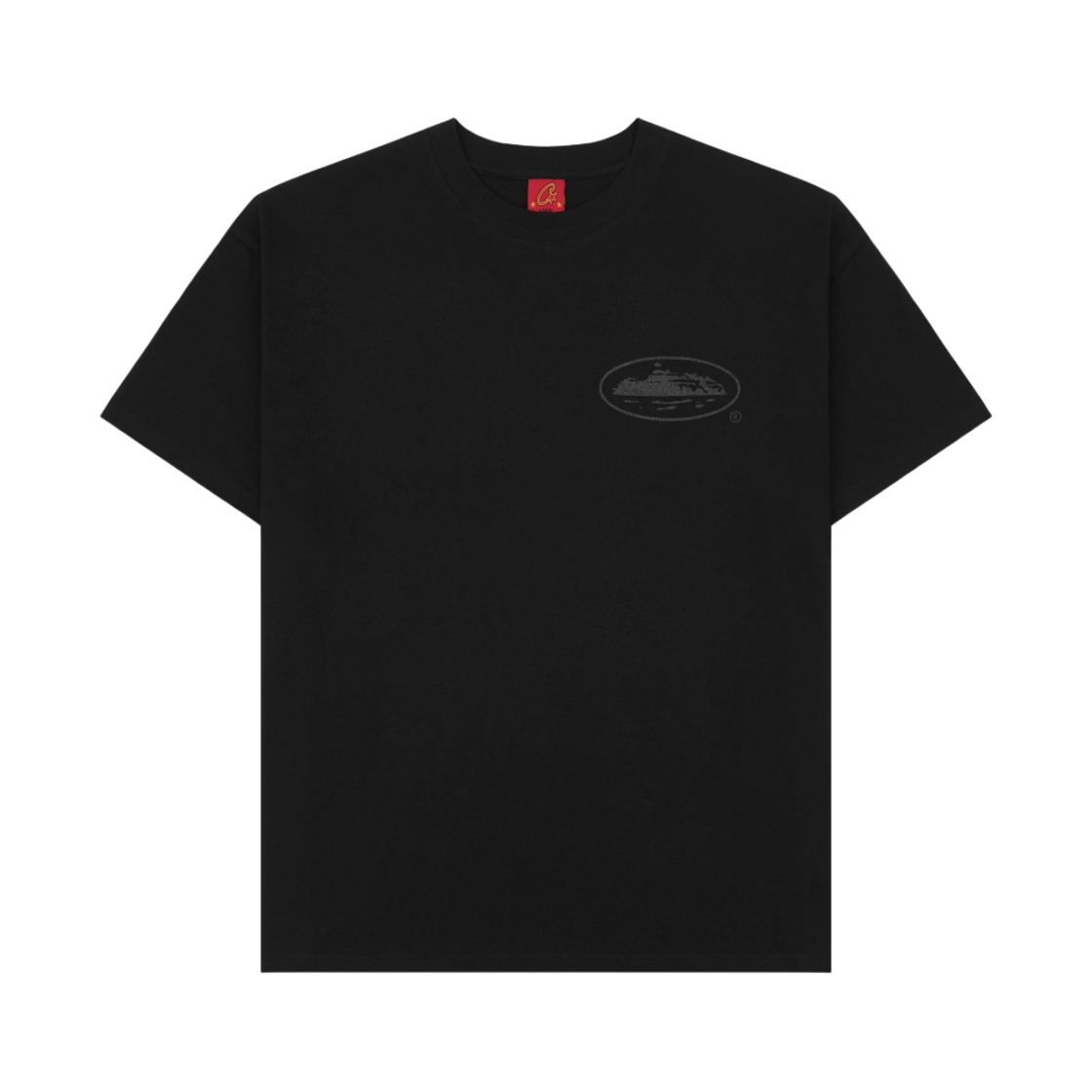 - Corteiz OG Island Logo T-Shirt New Blank Triple Black