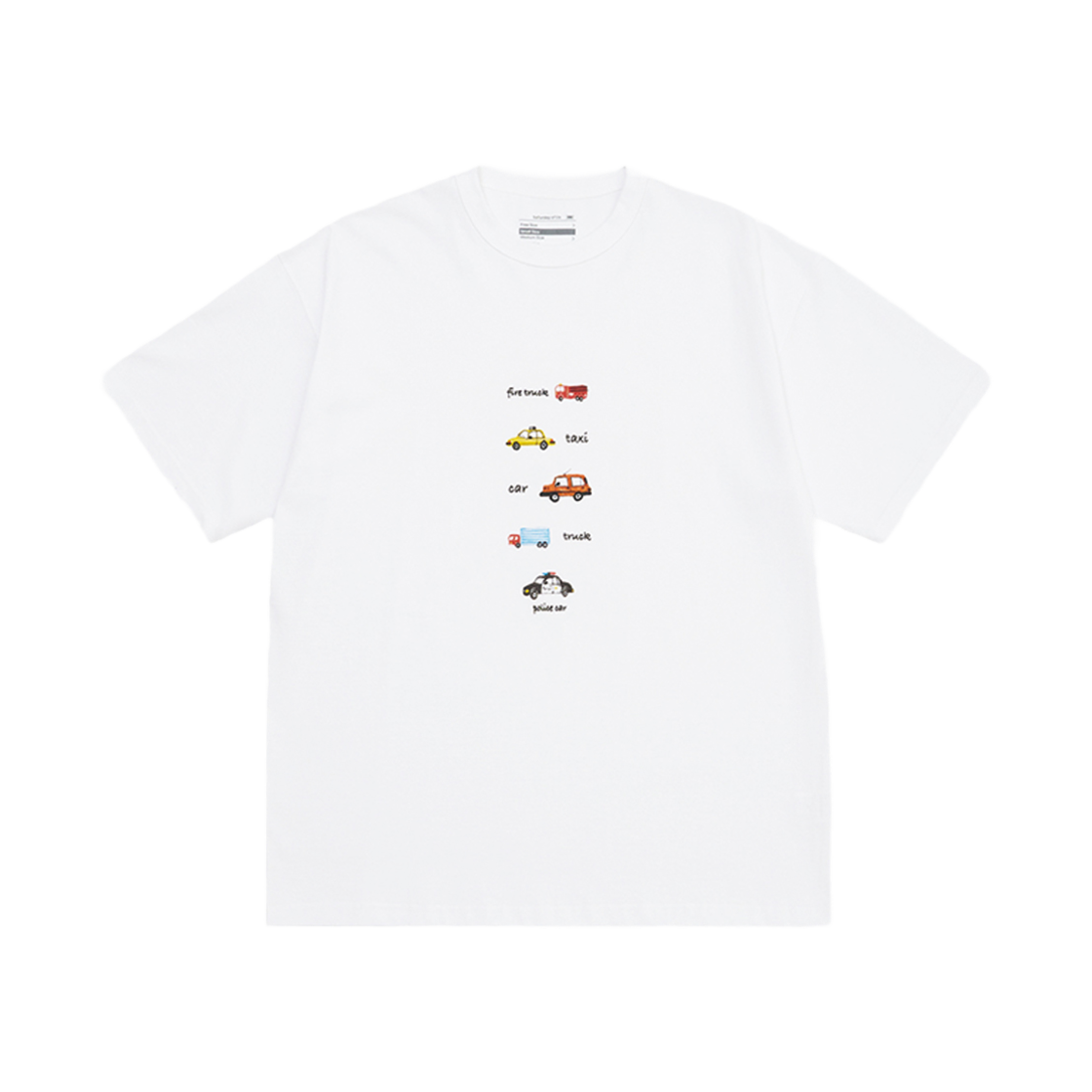 에스티유 비에클 프린팅 티셔츠 화이트