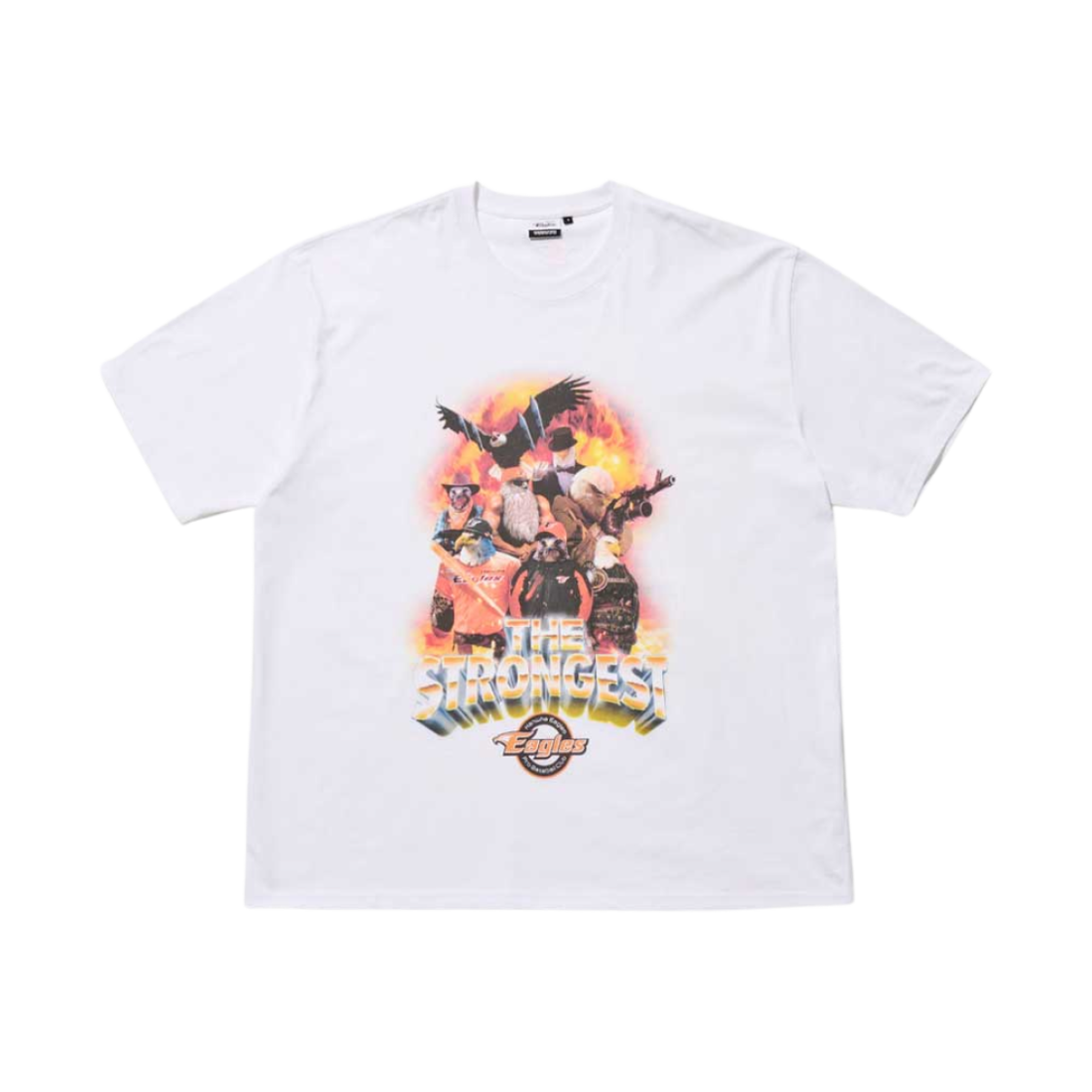 얼렁뚱땅 상점 x 한화 이글스 독수리 군단 티셔츠 화이트(ULDD x Hanwha Eagles Eagles Corps T-Shirt White)