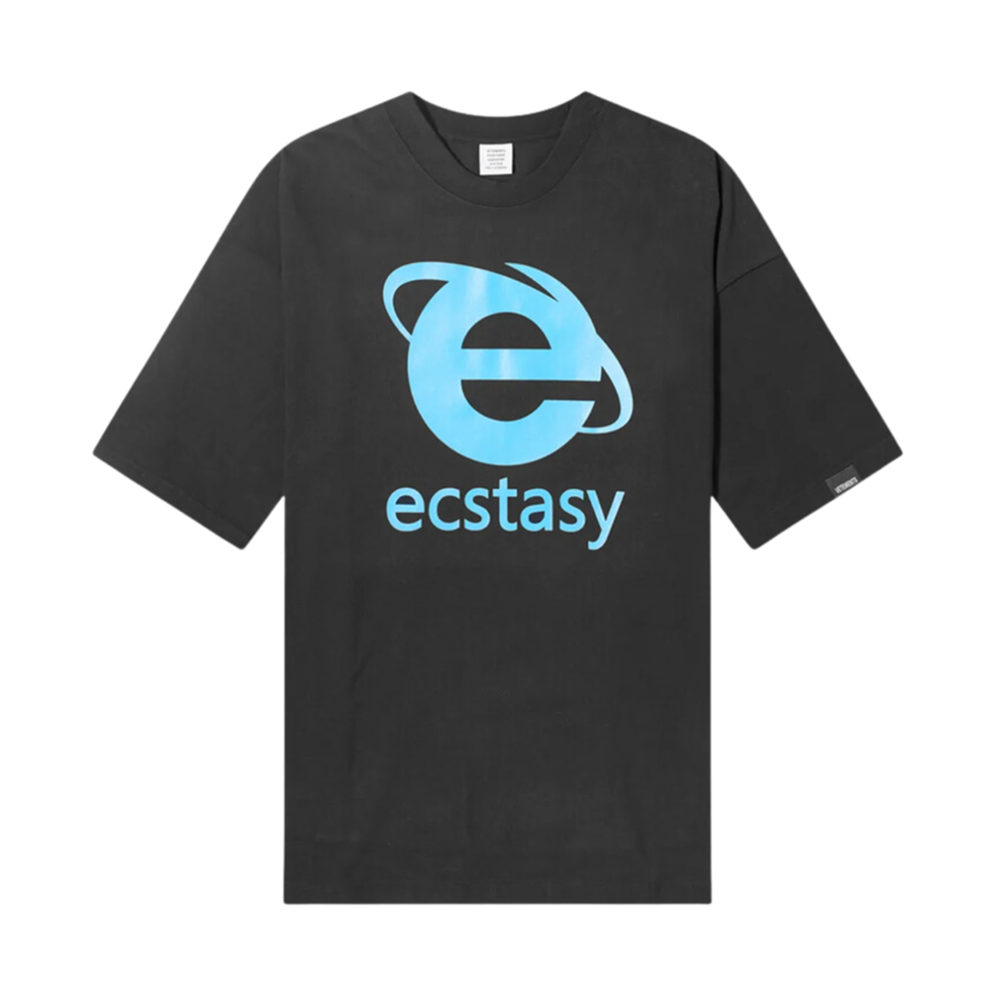 SS20TR364 Vetements Ecstasy Oversized T-Shirt Black