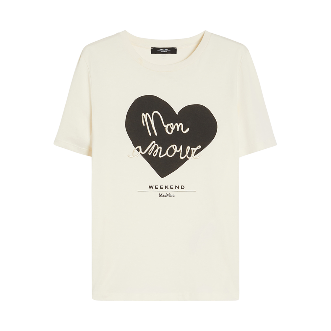 VELLO-005 (W) Weekend Max Mara Vello Cotton T-Shirt Ivory