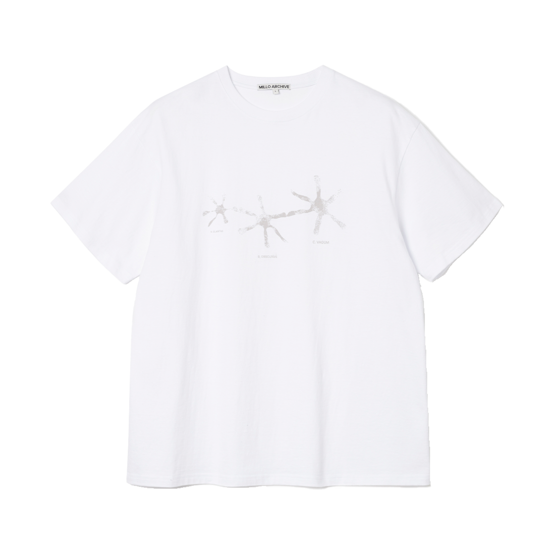 밀로 아카이브 크레센도 페이디드 티셔츠 화이트