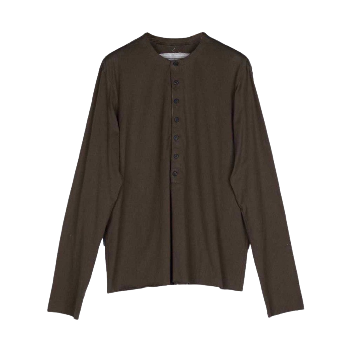 지기첸 헨리 넥 롱슬리브 티셔츠 브라운(Ziggy Chen Henley Neck Longsleeve T-Shirt Brown)
