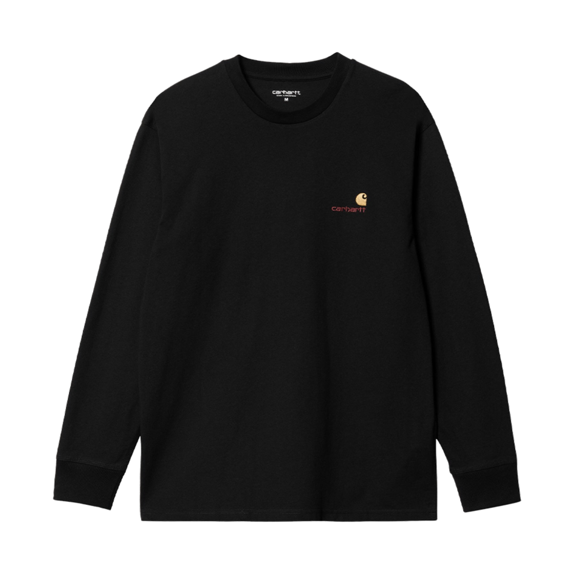 I029955-89-XX Carhartt WIP American Script Long Sleeve T-Shirt Black