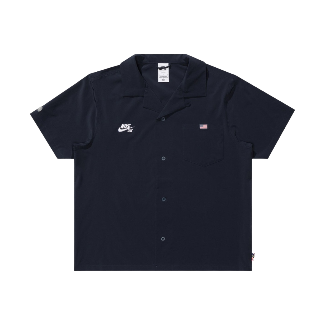 나이키 SB 팀 USA 숏슬리브 버튼 업 볼러 셔츠 옵시디언