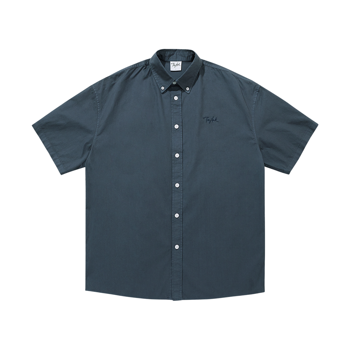 토니호크 가먼트 다잉 하프 셔츠 차콜(TONYHAWK Garment Dyeing Half Shirt Charcoal)