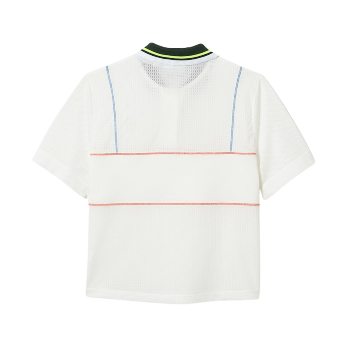 (W) 라코스테 믹스 칼라 폴로 셔츠 화이트((W) Lacoste Mix Collar Polo Shirt White) - 2