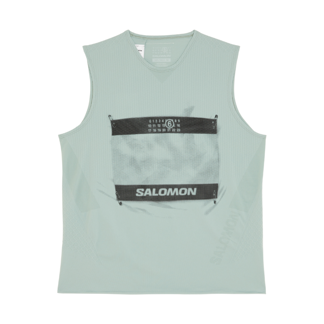 S52NL0071M20101700 Salomon x MM6 Maison Margiela Abstract Print T-Shirt Jadeite