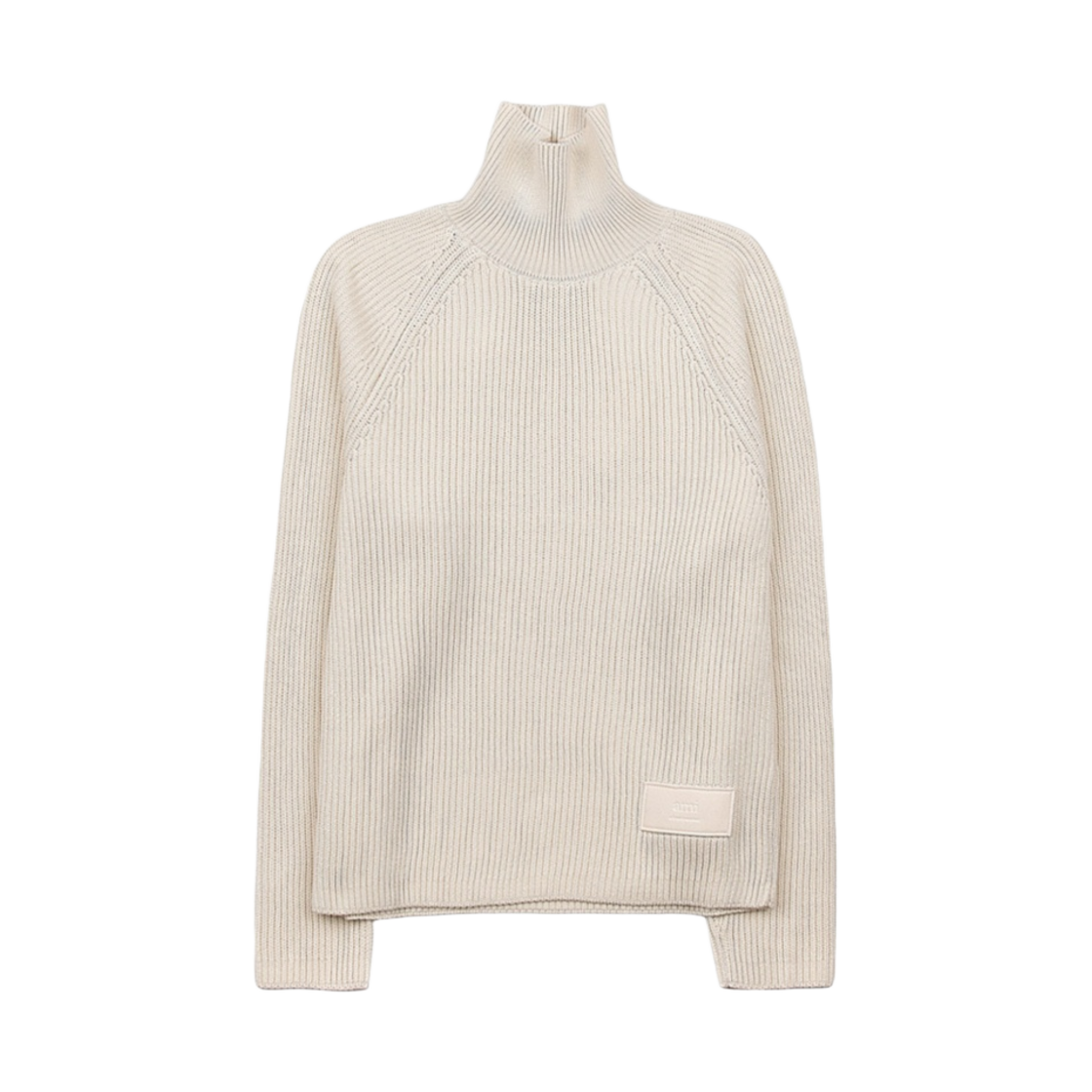 HKS424-KN0031-185 AMI Alexandre Mattiussi Turtleneck Sweater Ivory
