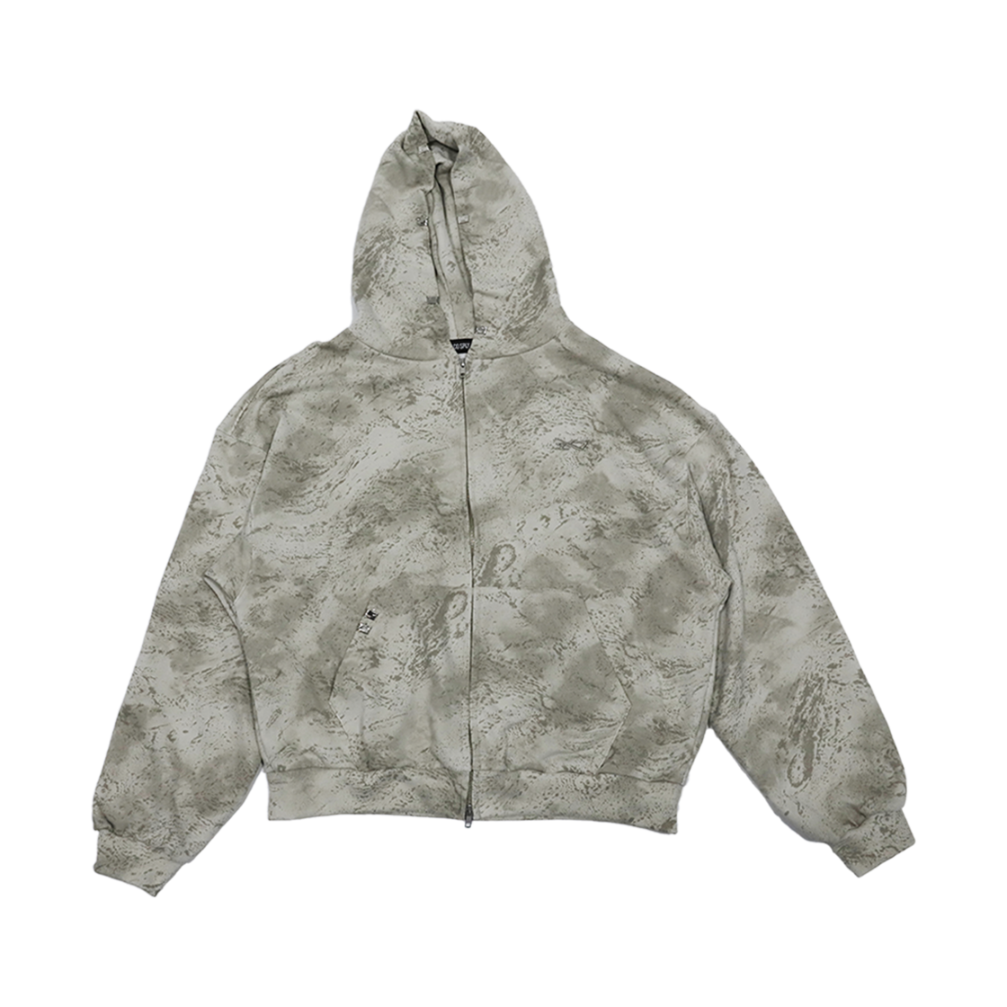 PA25HZEM01 PACOSPLY Field Metal Zip Up Hoodie Mil Beige