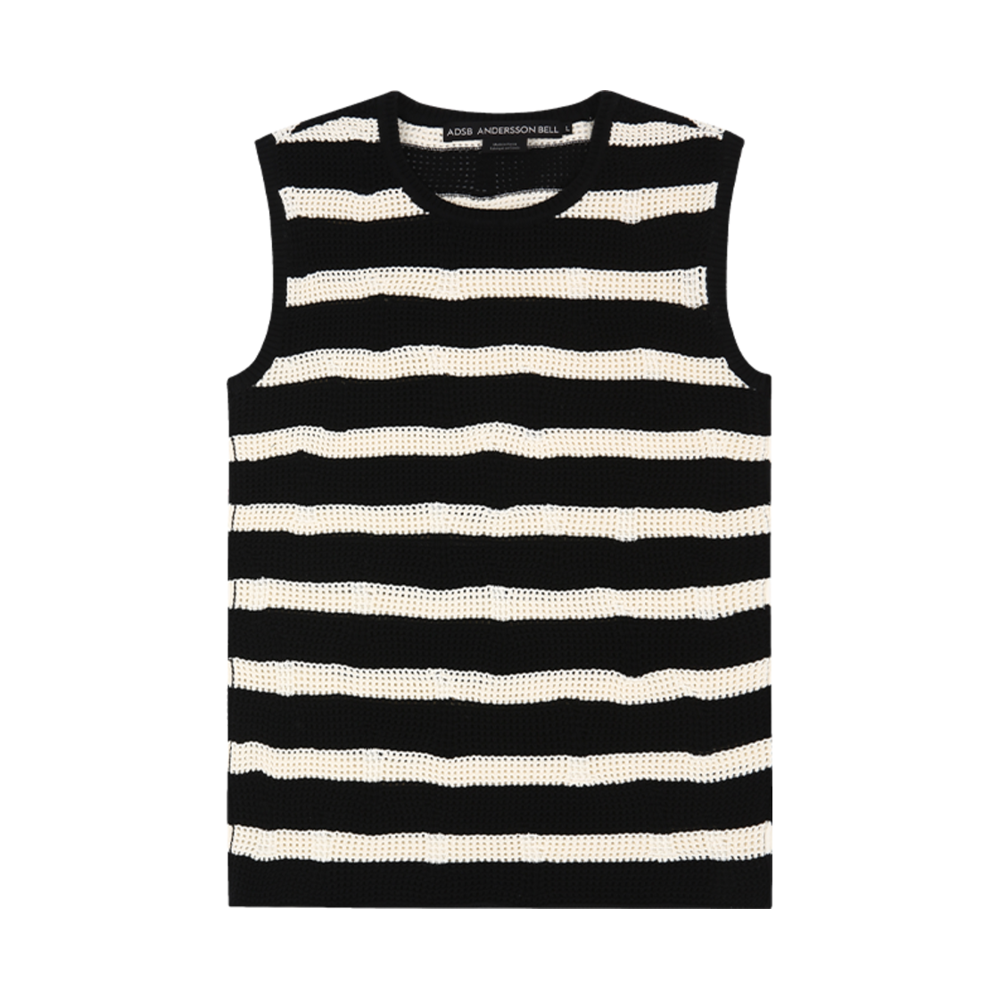 atb1328m(BLACK/ECRU) ADSB Andersson Bell Net Damaged Sleeveless Black Ecru - 대표 이미지 #1