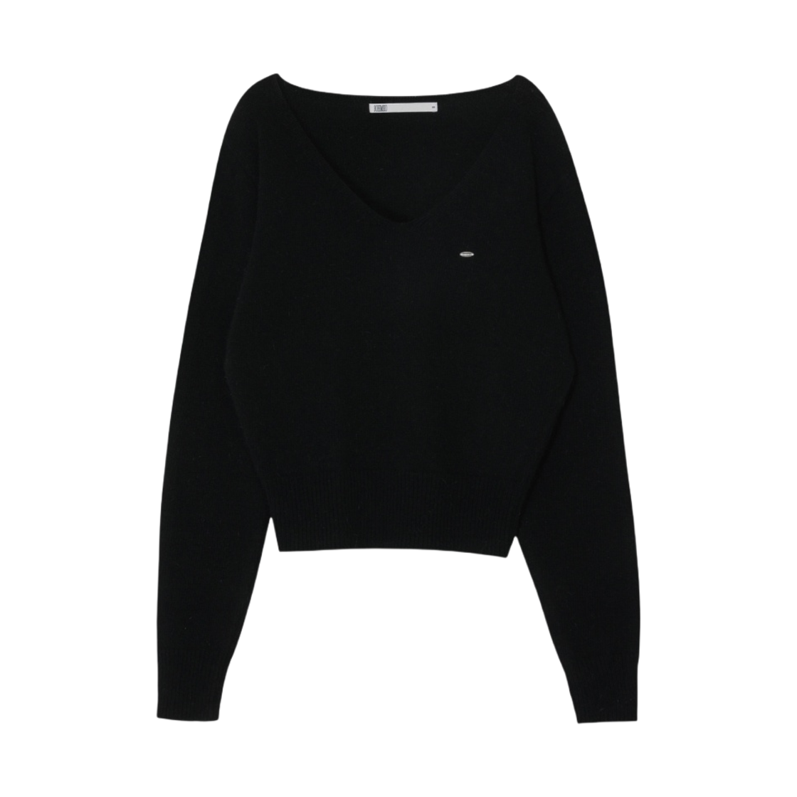 - (W) Bohemian Seoul Loose Fit V-Neck Wool Knit Black