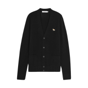 Maison Kitsune Baby Fox Patch Cosy Cardigan Black