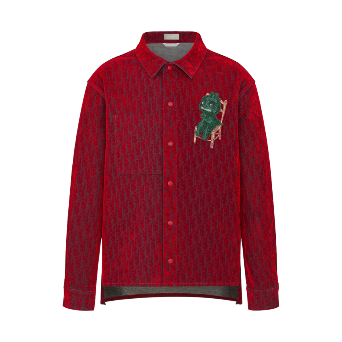 283D492D314X-C386 Dior Otani Workshop Overshirt Red Denim