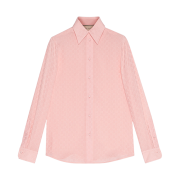 (W) Gucci GG Silk Crepe Shirt Light Pink