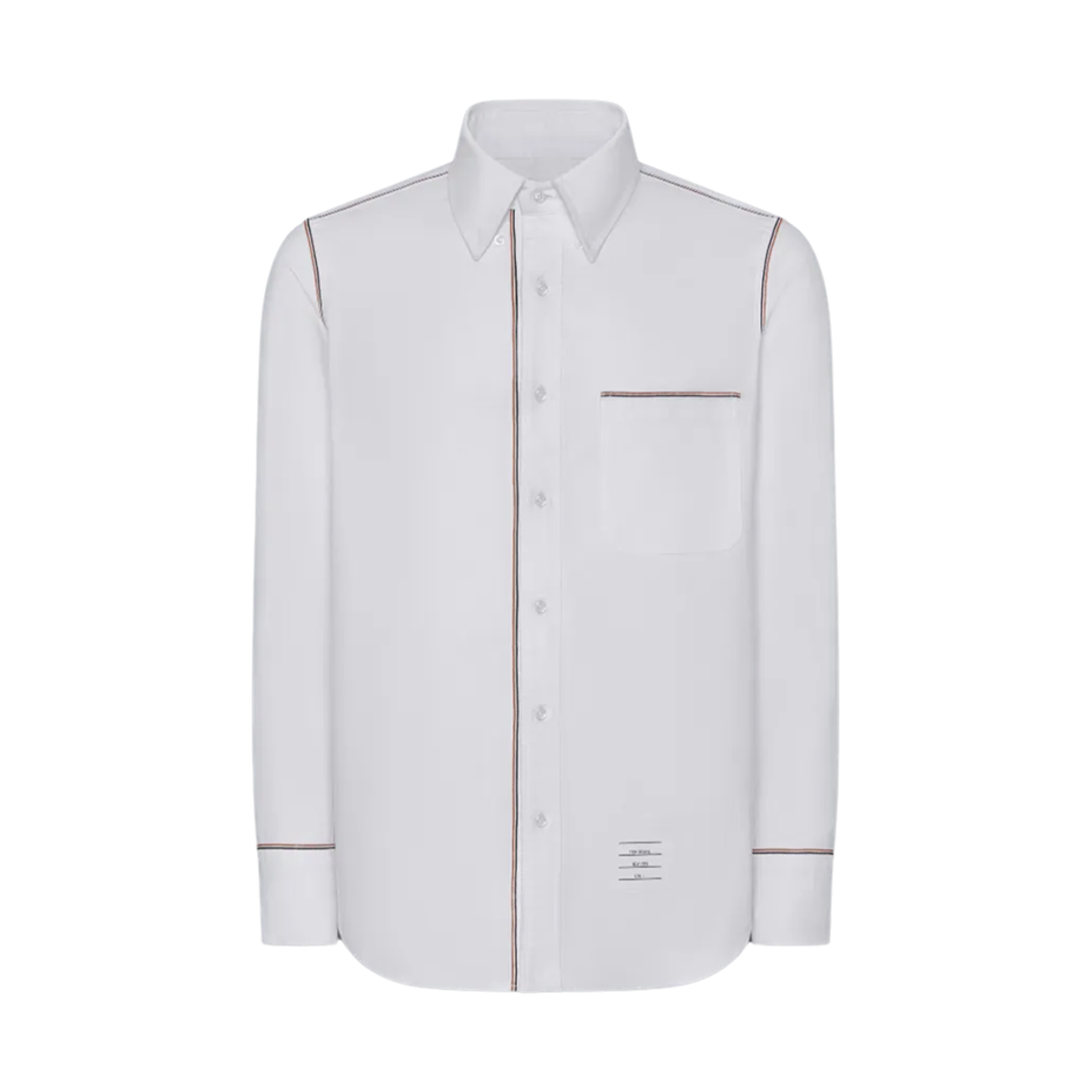 MWL406A-F0313-100 Thom Browne Oxford Grosgrain Frame Shirt White