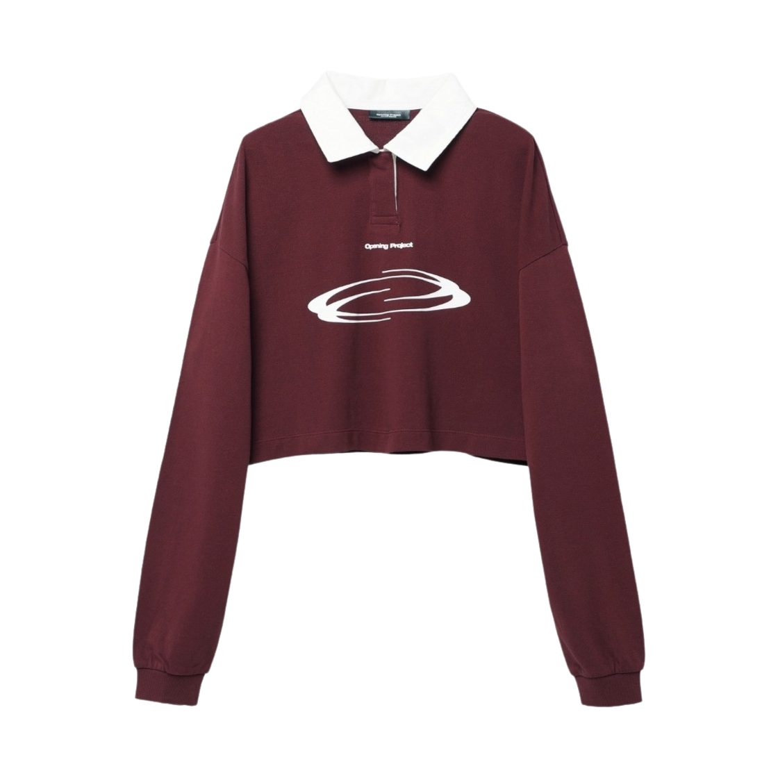 오프닝프로젝트 W 아이덴티티 피케 칼라 티셔츠 버건디