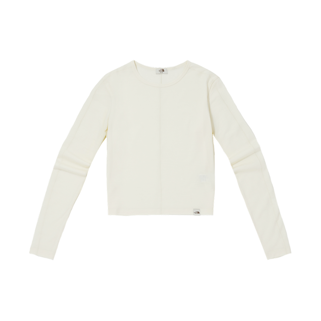 NT7TQ30J The North Face Veluca Wool Crop L/S Round T-Shirt Cream - 25SS