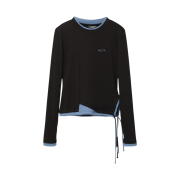 Opening Project W Small Logo Layered T Shirt Black