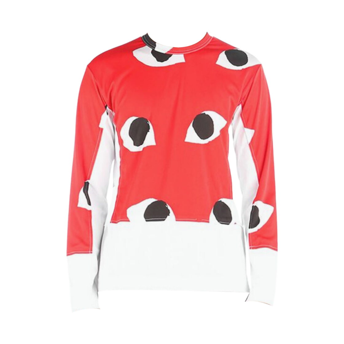 GG-T034-051-1 Comme des Garcons Long Sleeve T-Shirt White Red