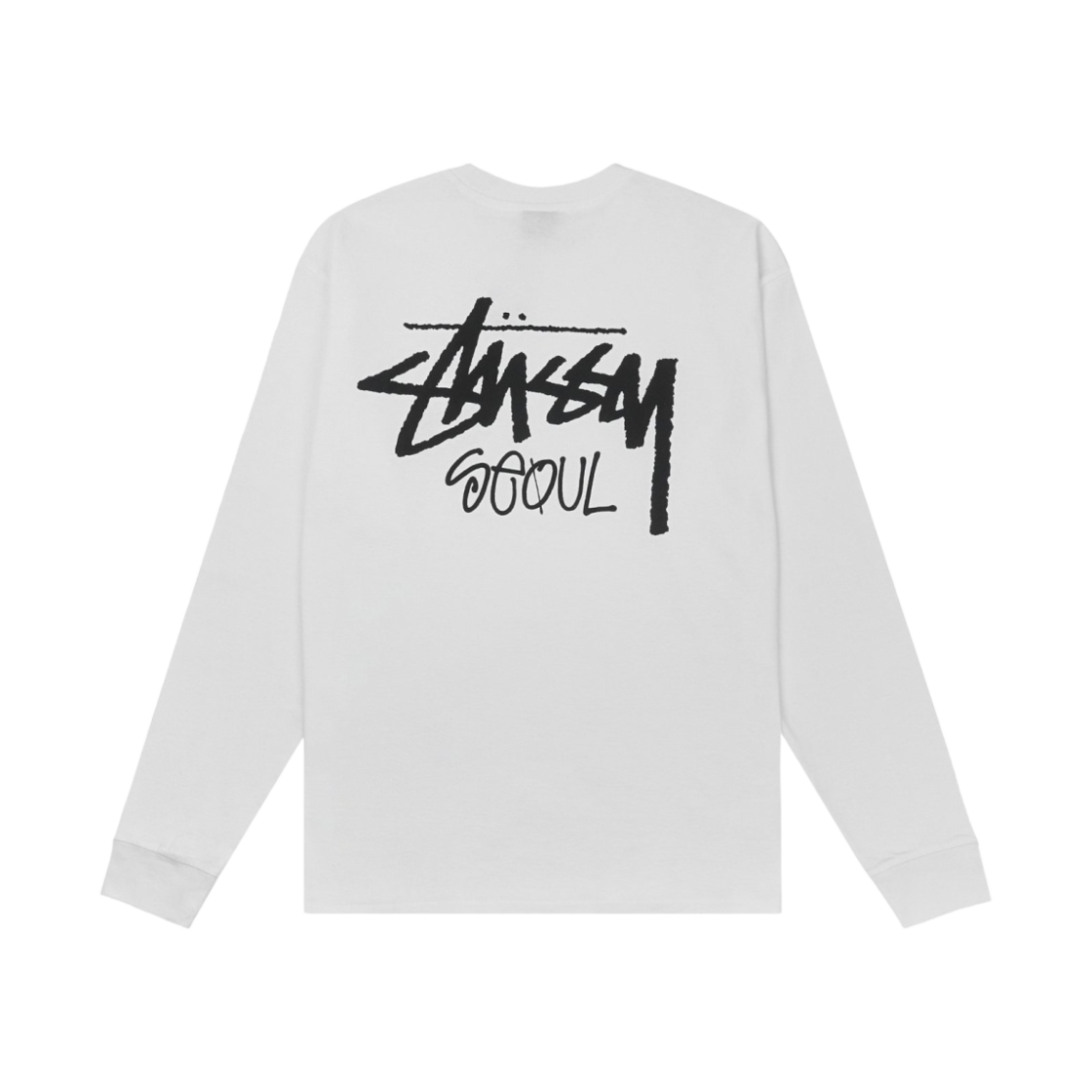 스투시 스탁 서울 롱슬리브 티셔츠 화이트 2022