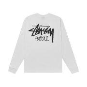 Stussy Stock Seoul LS T-Shirt White 2022