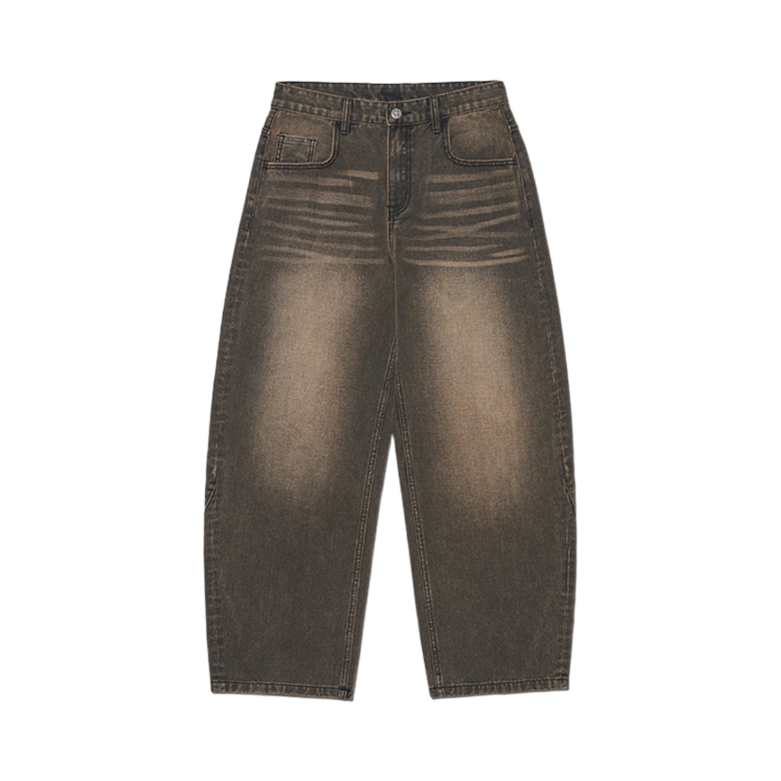 노매뉴얼 B.C.L 데님 팬츠 워시드 브라운(NOMANUAL B.C.L Denim Pants Washed Brown) - 1