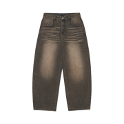 NOMANUAL B.C.L Denim Pants Washed Brown